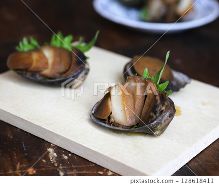 Simmered tokobushi 128618411