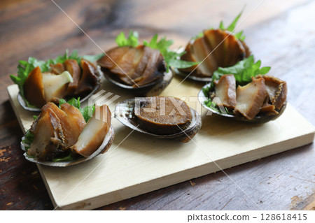 Simmered tokobushi 128618415