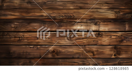 Wooden Elegance: Smooth Plank Background for a Polished Look, Natural Charm: Background with Smooth Wooden Planks for Warmth-Ai-generated 128618985