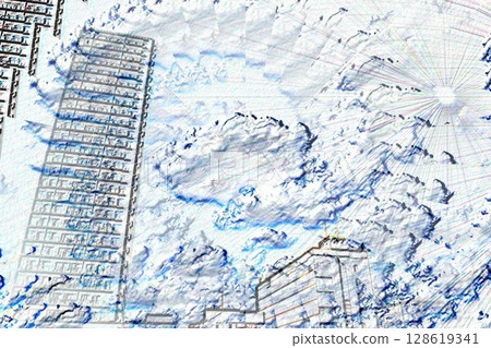 High-rise apartment building <Processing> 128619341