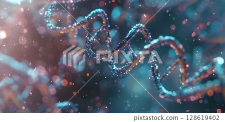 Genetic Revolution: DNA Molecules in Modern Medical Technology Background, Molecular Medicine: Harnessing DNA Molecules in Advanced Technological Landscapes - Ai Generated 128619402