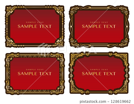 Antique vintage frame decorative frame 128619662