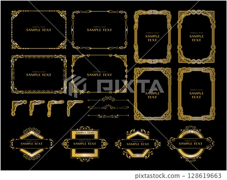 Antique vintage frame decorative frame 128619663