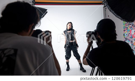 Idol CD jacket photoshoot scene 128619791