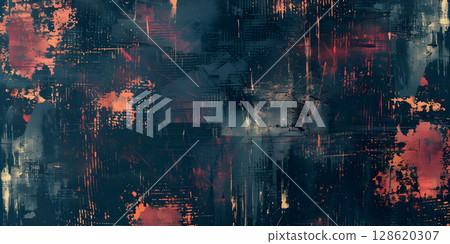 Grunge Brush Texture Background for Modern Sports, Modern Sports Background with Grunge Brush Texture - Ai Generated 128620307