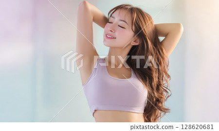 Women stretching Women stretching 128620681