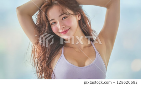 Women stretching Women stretching 128620682