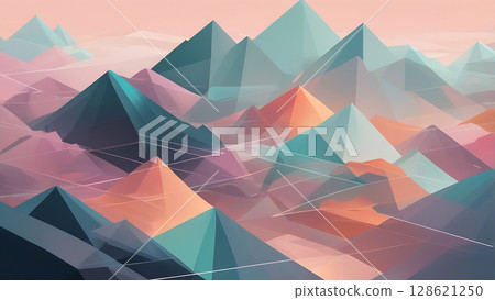 Minimalist Digital Planes in Vibrant Harmony 128621250