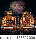 Summer festival and fireworks festival 128622000