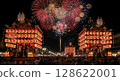 Summer festival and fireworks festival 128622001