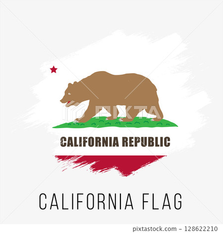 USA State California Vector Flag Design Template. California Flag for Independence Day. Grunge California Flag USA State California Vector Flag Design Template. California Flag for Independence Day. Grunge California Flag 128622210
