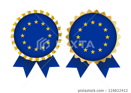 Vector Medal Set Designs of European Union Template 128622412