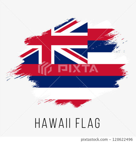 USA State Hawaii Vector Flag Design Template. Hawaii Flag for Independence Day. Grunge Hawaii Flag USA State Hawaii Vector Flag Design Template. Hawaii Flag for Independence Day. Grunge Hawaii Flag 128622496