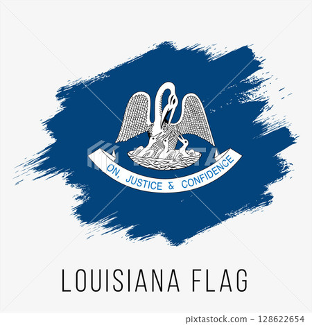 USA State Louisiana Vector Flag Design Template. Louisiana Flag for Independence Day. Grunge Louisiana Flag USA State Louisiana Vector Flag Design Template. Louisiana Flag for Independence Day. Grunge Louisiana Flag 128622654