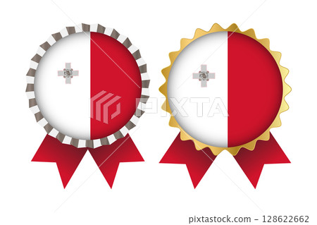 Vector Medal Set Designs of Malta Template 128622662