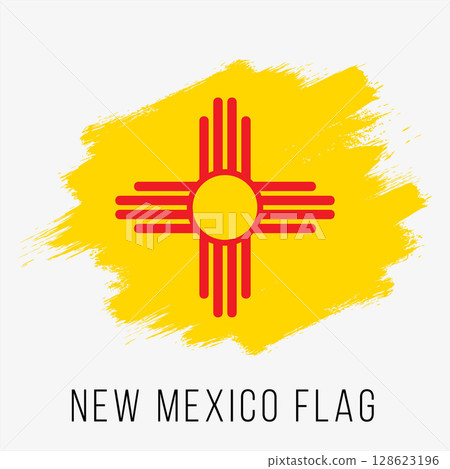 USA State New Mexico Vector Flag Design Template. New Mexico Flag for Independence Day. Grunge New Mexico Flag USA State New Mexico Vector Flag Design Template. New Mexico Flag for Independence Day. Grunge New Mexico Flag 128623196