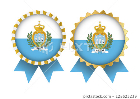 Vector Medal Set Designs of San Marino Template 128623239