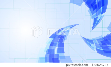 Blue futuristic digital background design Blue futuristic digital background design 128623704