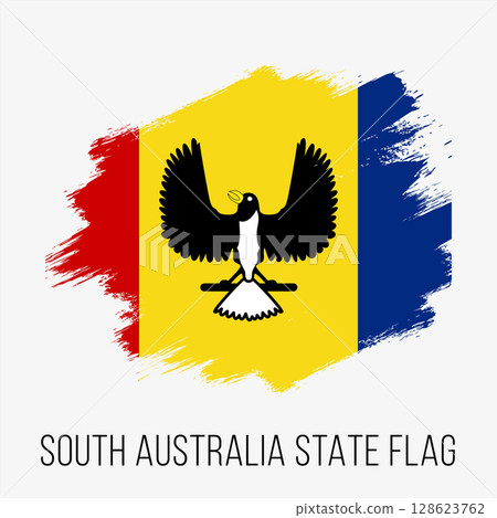Australian State South Australia Vector Flag Design Template. South Australia Flag for Independence Day. Grunge South Australia Flag 128623762