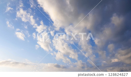 Natural sky with cloud, nature weather background. Environment, atmosphere and heaven concept 128624827