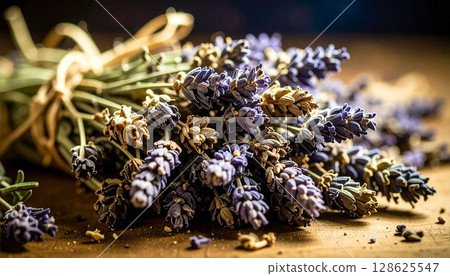 捆紮乾燥薰衣草的香味 1 128625547