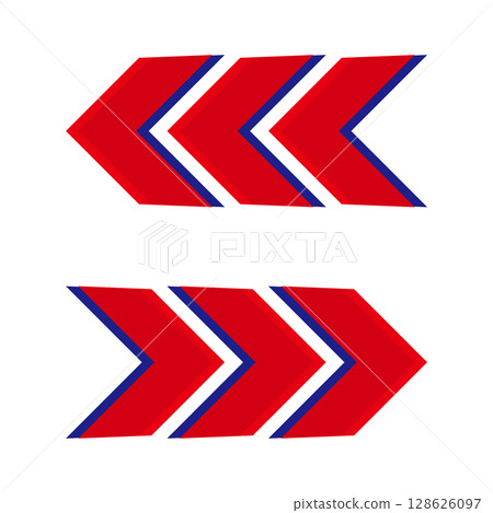 用於導航資訊圖表的清潔向量箭頭和指標圖示集 128626097