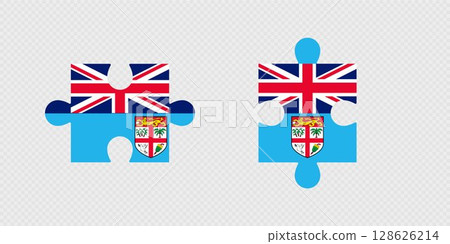 Puzzle Pieces with Fiji Flag. Puzzle Pieces with Fiji Flag. 128626214