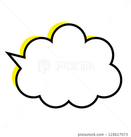 Simple speech bubble illustration - Fluffy 128627073