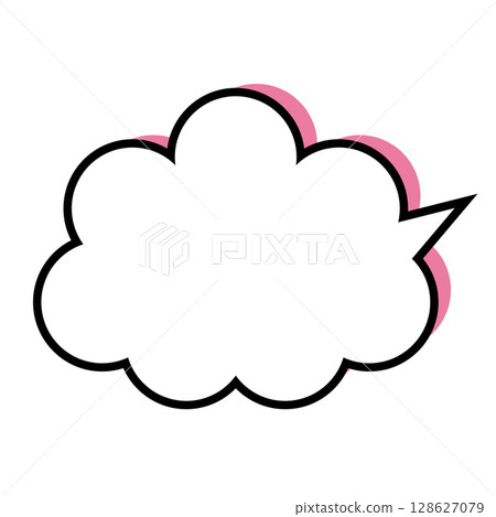 Simple speech bubble illustration - Fluffy 128627079