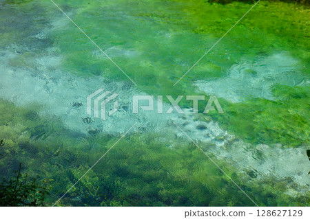 Turquoise spring water of Blue Eye Nature Monument near to Saranda, Albania Turquoise spring water of Blue Eye Nature Monument near to Saranda, Albania 128627129