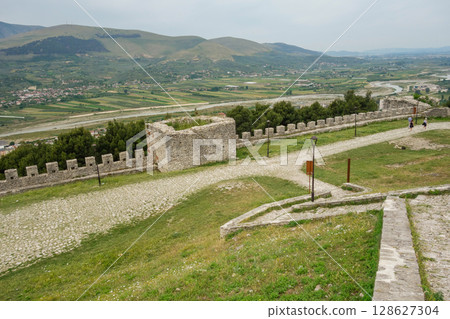 inside the walls of Berat Castle in Berat, Albania, a Unesco World Heritage Site inside the walls of Berat Castle in Berat, Albania, a Unesco World Heritage Site 128627304