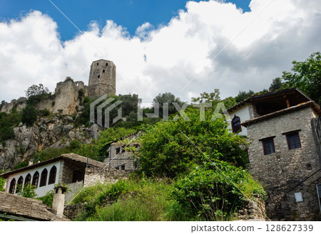 Pocitelj settlement, historic village north of Capljina in southern Bosnia and Herzegovina, Europe Pocitelj settlement, historic village north of Capljina in southern Bosnia and Herzegovina, Europe 128627339