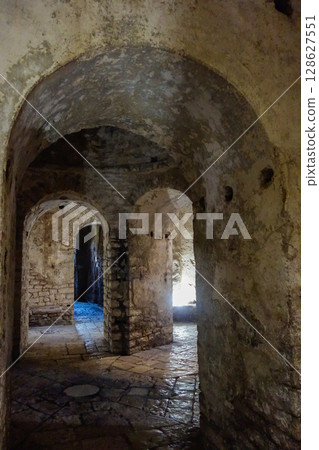 inside view of castle of Porto Palermo, near Himara city, Albanian riviera inside view of castle of Porto Palermo, near Himara city, Albanian riviera 128627551