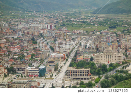 panoramic view of Berat city and Osum river in Albania. a Unesco World Heritage Site panoramic view of Berat city and Osum river in Albania. a Unesco World Heritage Site 128627565