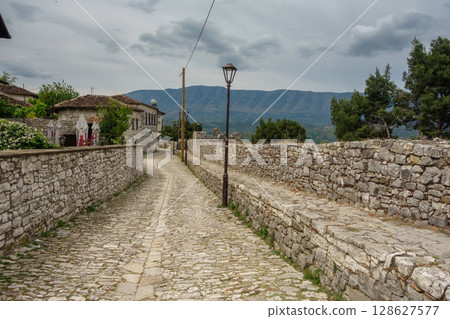 inside the walls of Berat Castle in Berat, Albania, a Unesco World Heritage Site inside the walls of Berat Castle in Berat, Albania, a Unesco World Heritage Site 128627577