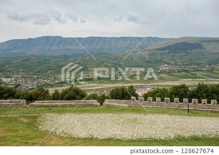 inside the walls of Berat Castle in Berat, Albania, a Unesco World Heritage Site inside the walls of Berat Castle in Berat, Albania, a Unesco World Heritage Site 128627674
