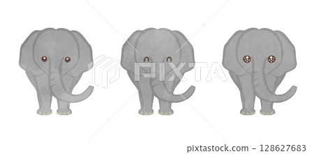 可愛的大象插圖集 128627683