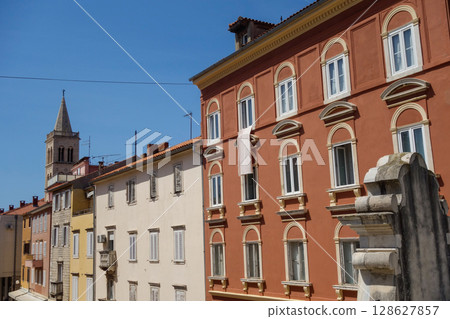 Zadar, Croatia - 04.22.2025: ancient architecture of city old town Zadar, Croatia - 04.22.2025: ancient architecture of city old town 128627857