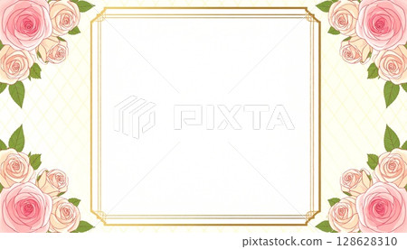 Elegant and romantic rose frame 2 Elegant and romantic rose frame 2 128628310
