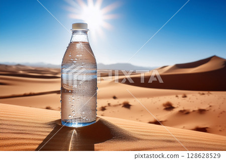 Cold mineral water in the desert 128628529