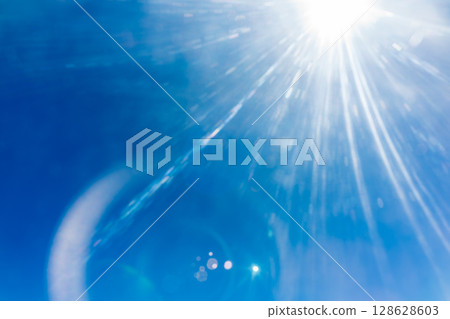 View on sunset and airplane wing from the inside View on sunset and airplane wing from the inside 128628603