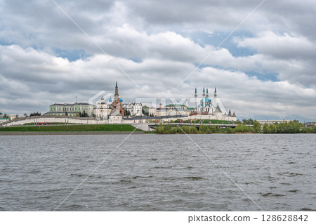 Cityscape of the embankment of the city of Kazan and the Kazan Kremlin. Russia Cityscape of the embankment of the city of Kazan and the Kazan Kremlin. Russia 128628842