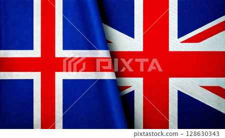 Great Britain and Iceland flags 128630343