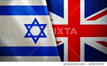 英國和以色列國旗 128630467