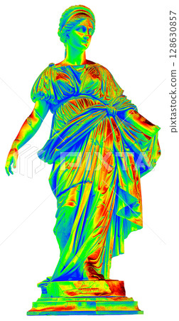 glitch statue of a Roman woman cut out sticker 128630857