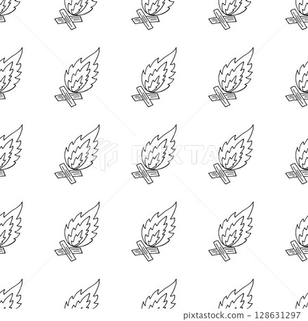 Halloween Monochrome pattern in hand draw style Halloween Monochrome pattern in hand draw style 128631297