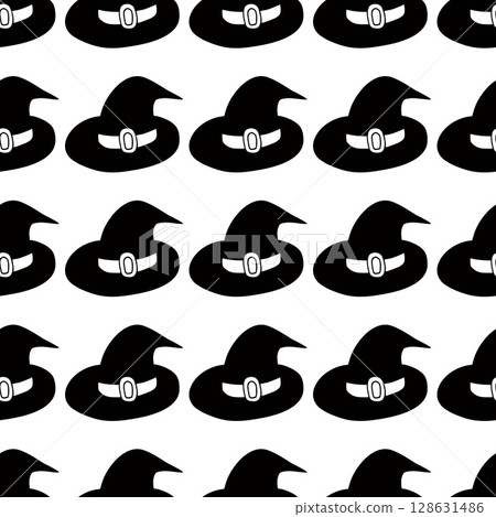 Halloween Monochrome pattern in hand draw style Halloween Monochrome pattern in hand draw style 128631486