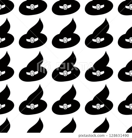 Halloween Monochrome pattern in hand draw style Halloween Monochrome pattern in hand draw style 128631490