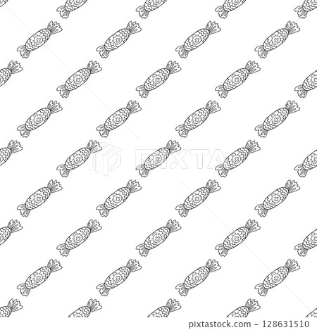 Halloween Monochrome pattern in hand draw style Halloween Monochrome pattern in hand draw style 128631510