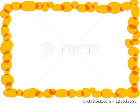 Pumpkin-colored frame/Halloween frame 5 Pumpkin-colored frame/Halloween frame 5 128632555